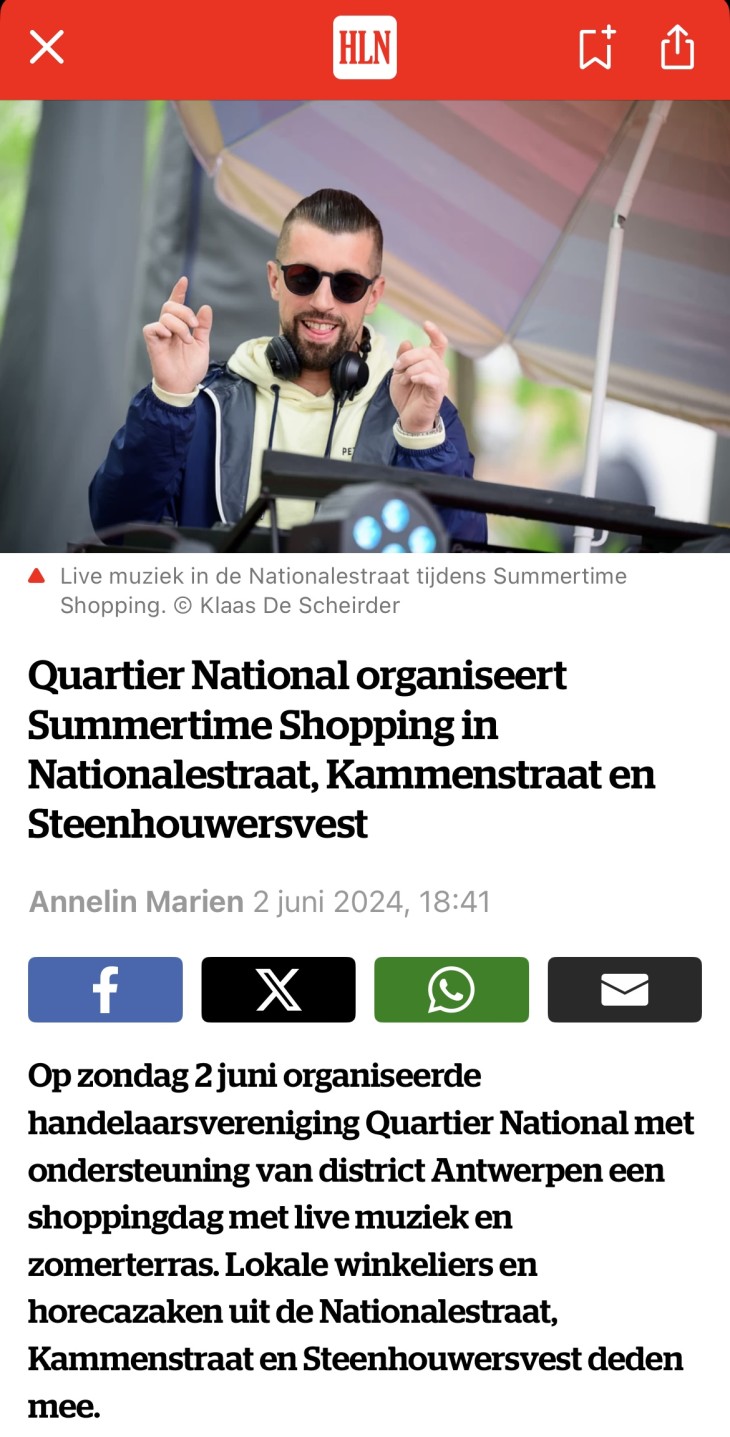 Feathers Events doet ganse productie en voorziet muziek voor Quartier Summertime Shopping